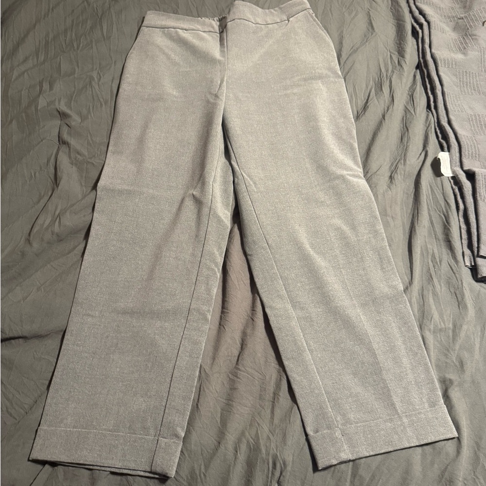 Rachel Gray Elastic-Waist Pants